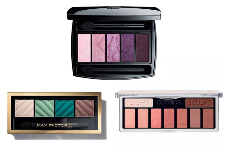 Max Factor Paleta de sombras Smokey Eye Matte Drama Max Factor (11,99€), Lancôme Hypnôse Palette Sombras De Ojos 5 Colores (57,95€ 47,95€) y Catrice The Fresh Nude Collection Eyeshadow Palette (5,69€) Douglas