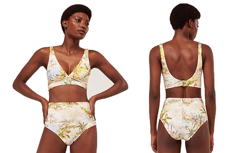 bikini con estampado tropical