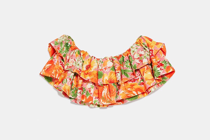 top-estampado-flores-volantes-naranja-zara