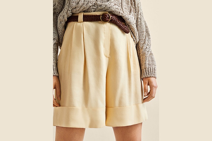 bermuda amarillo color pastel massimo dutti