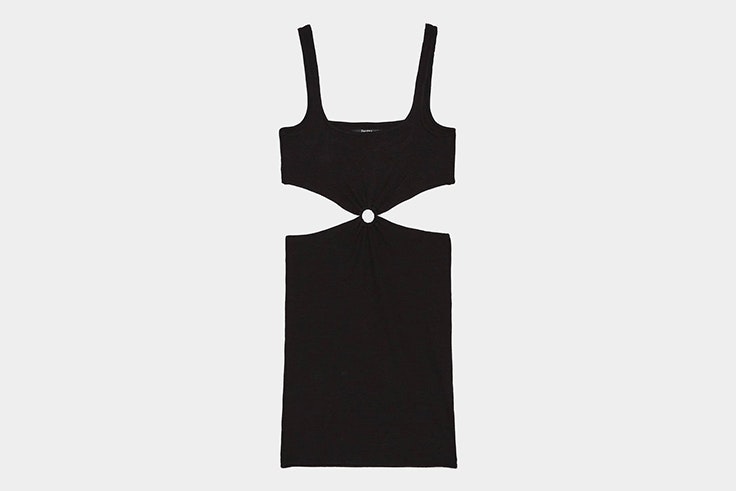 vestido negro bershka