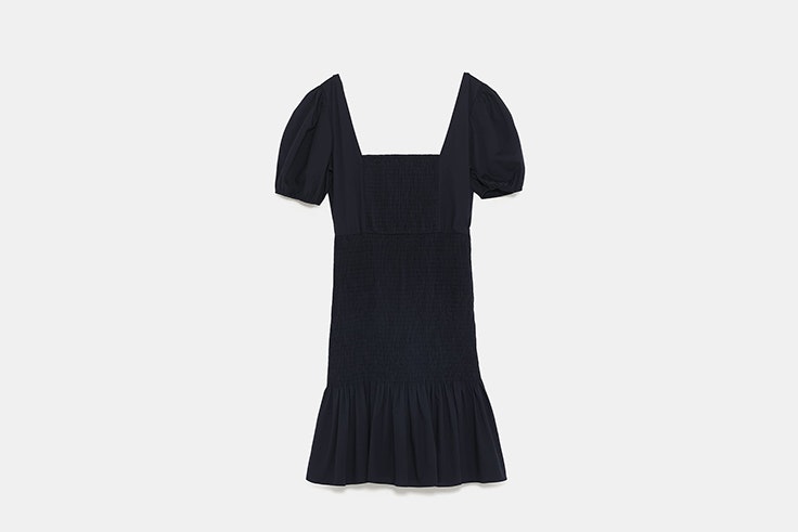 vestido negro zara