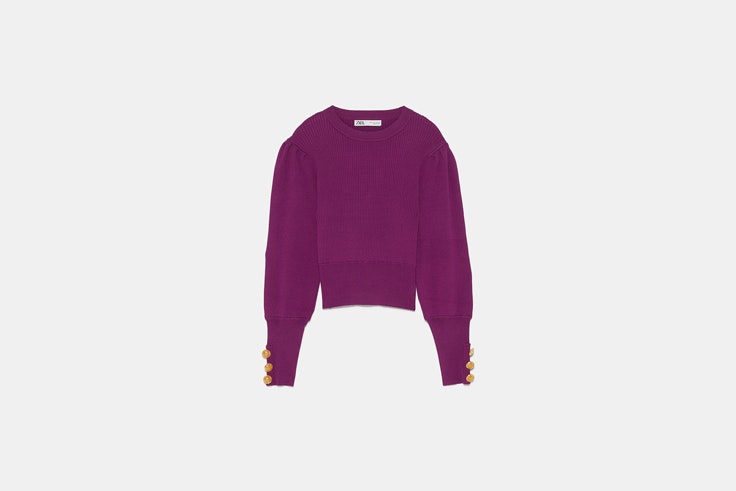 jersey violeta zara el estilo de Sara Baceiredo
