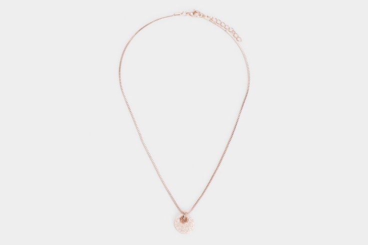colgante rosado pequeño de parfois
