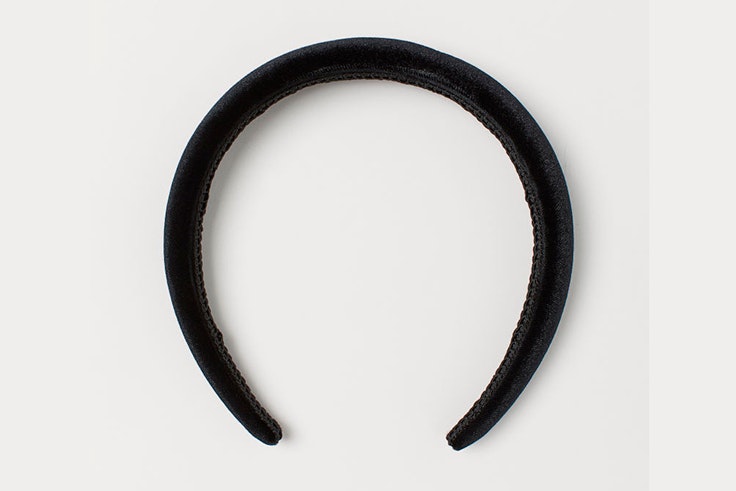 diadema terciopelo negra hm