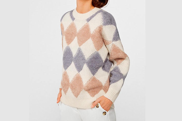 jersey de colores rombos cortefiel