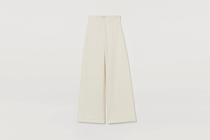 pantalon amplio color crema H&M Cris Pérez