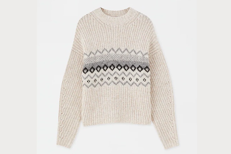 jerséis de jacquard en color beige de Pull and Bear
