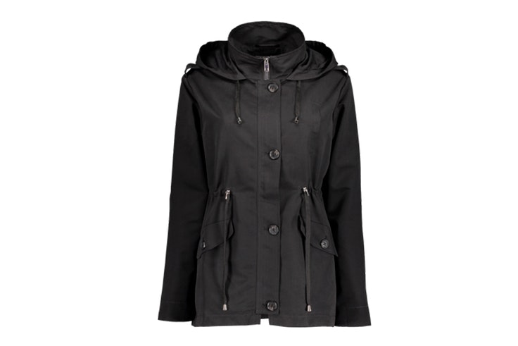 Chaqueta negra con capucha y bolsillos de New Yorker