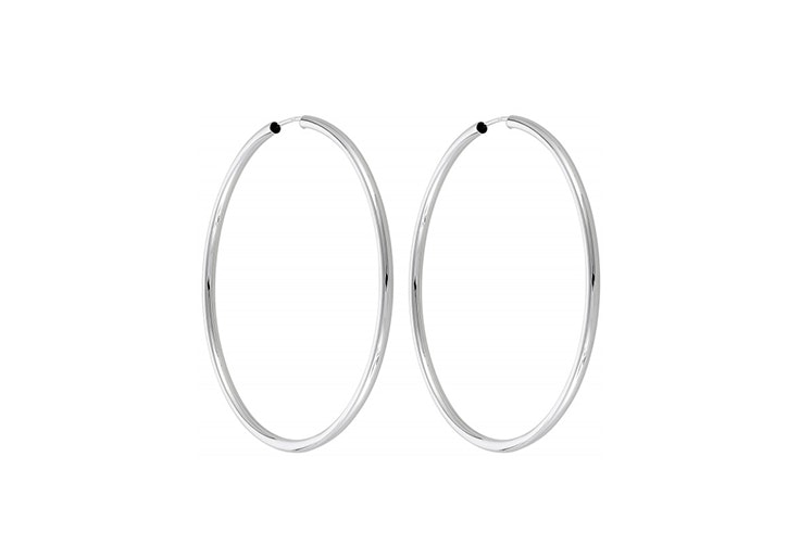 Pendientes tipo aro en plata de Bijou Brigitte