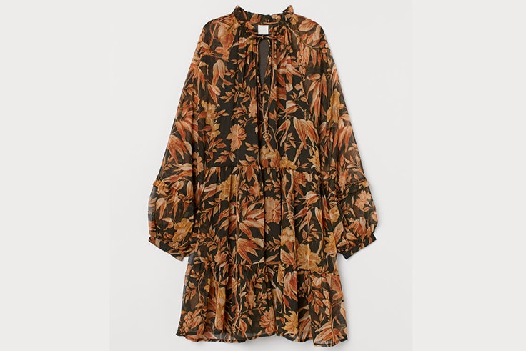 Vestido con estampado de flores de H&M