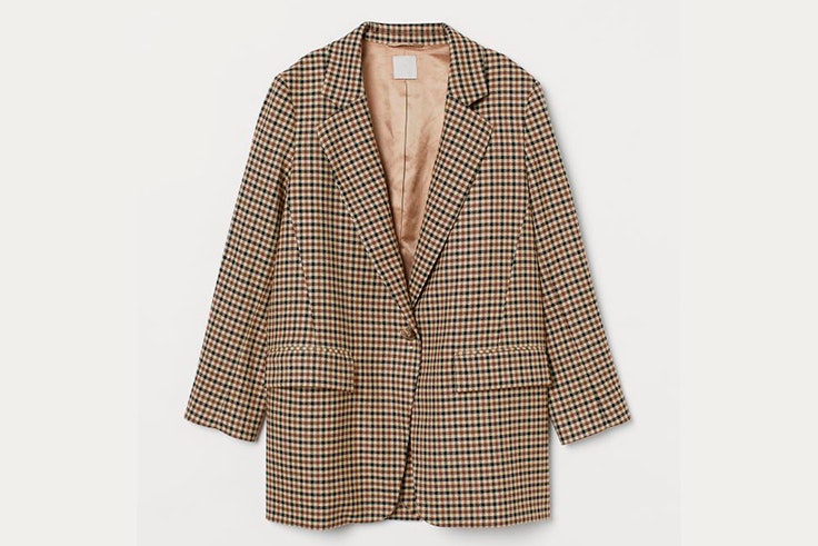 Chaqueta blazer de cuadros de H&M