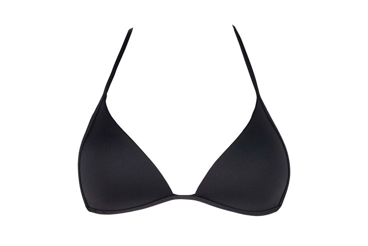 Bikini de triángulo en color negro de Calzdonia Teresa Andrés Gonzalvo