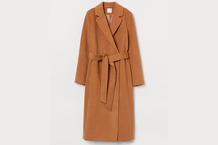 Abrigo largo en color beige de H&M