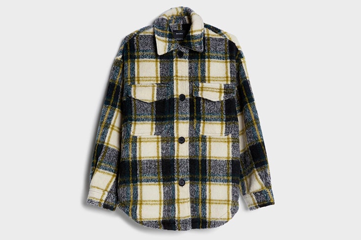 Sobrecamisa de cuadros oversize de Bershka