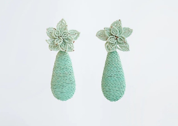 Pendientes verdes Zara