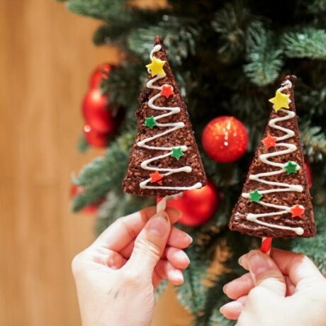 Un postre navideño ¡Árbol de Navidad de chocolate!