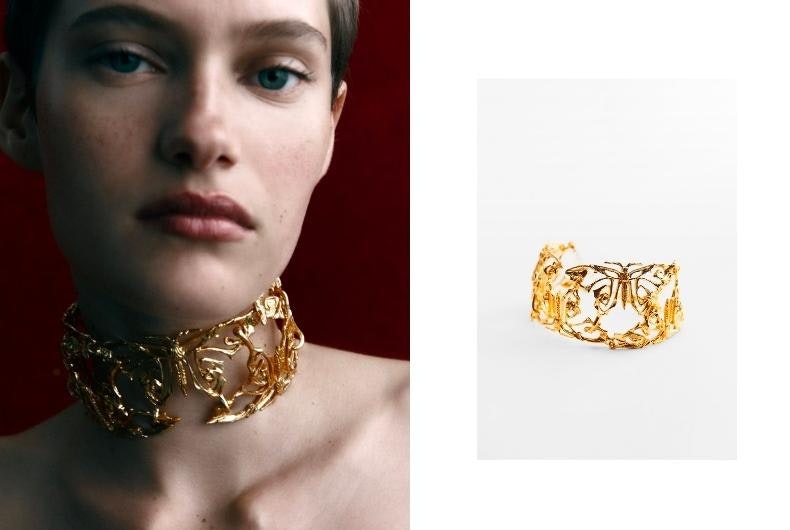 choker mariposas zara