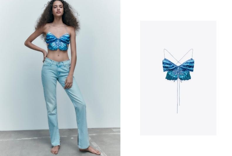 top de mariposas zara