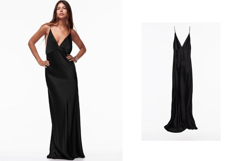 vestido negro zara