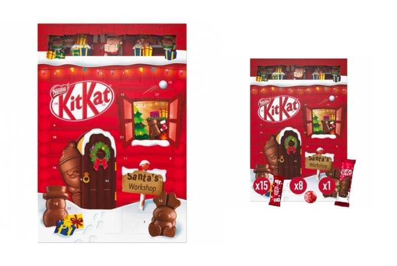 Calendario de Adviento Carrefour chocolate Kit Kat
