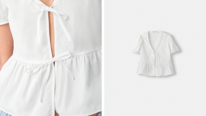 blusas lazos Bershka